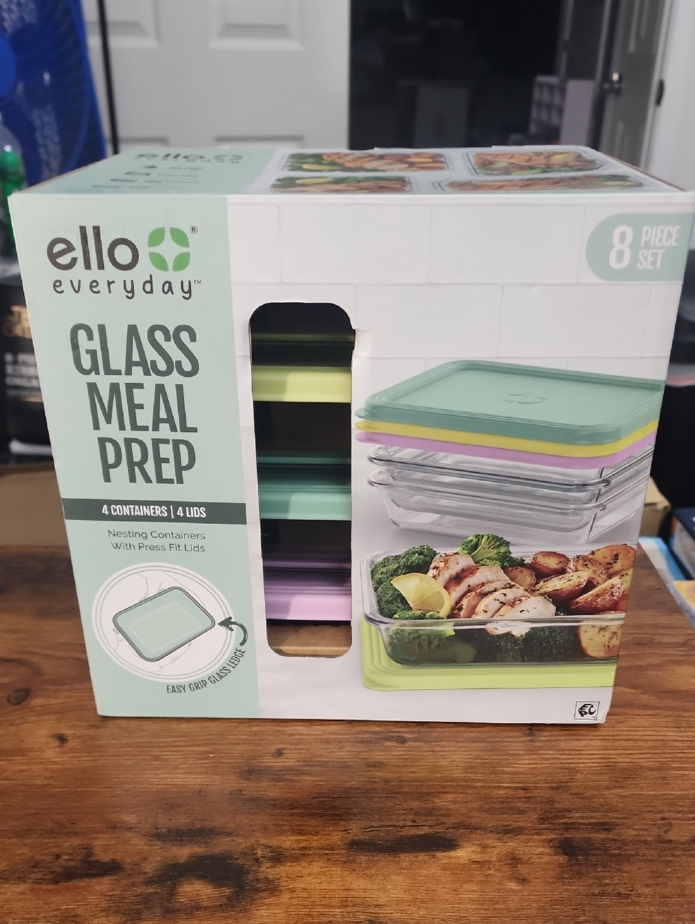 ello everyday Glass Meal Prep Set - Mint, Lavender, Lime, Yellow FP $28